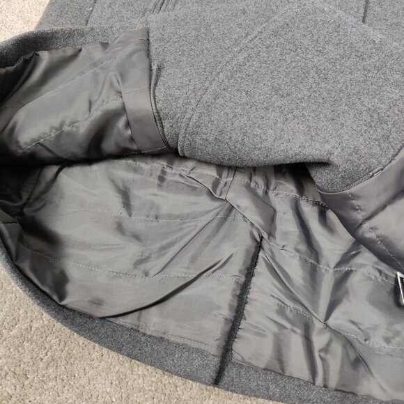 SUNG ALFRED SUNG Women's Jacket Size L Gray Wool Cotton Business Casual Academia - Picture 5 of 9